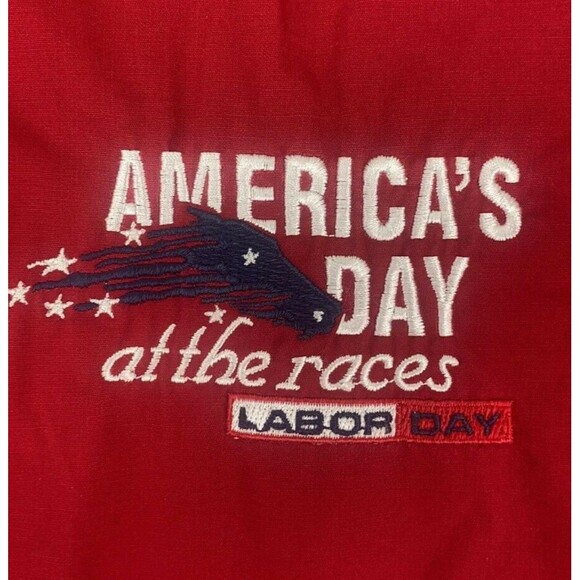 Port Authority America’s Day At The Races Labor Day Red Jacket Size Large - Picture 2 of 8